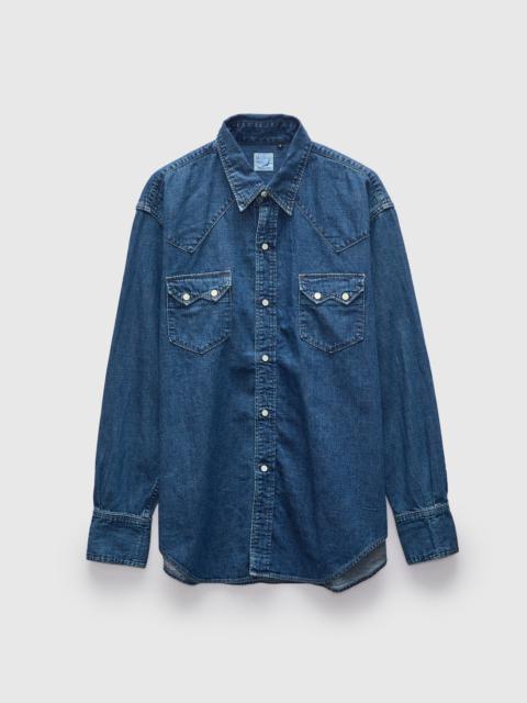orSlow Denim Western Shirt in Vintage Indigo