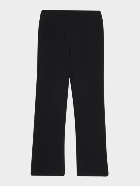 GIORGIO ARMANI Wide Leg Silk Cady Trousers