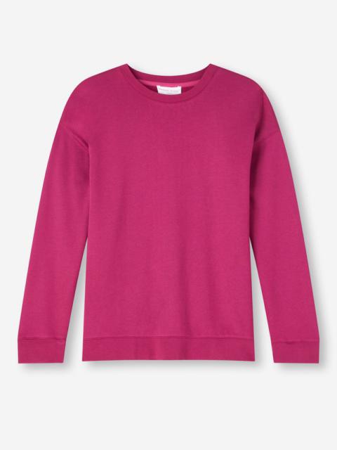 Derek Rose Women's Sweatshirt Quinn Cotton Modal Stretch Berry