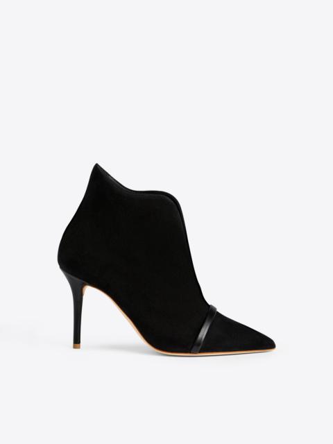 MALONE SOULIERS Cora 85 Black Suede Ankle Boots