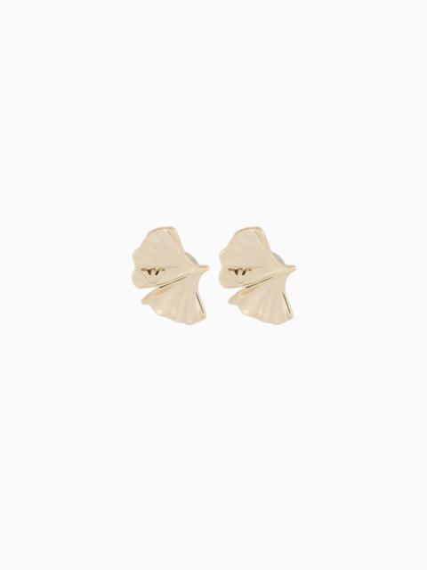 EMPORIO ARMANI GOLD-TONE BRASS STUD EARRINGS