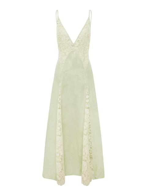 ALÉMAIS Apollonia Pistachio Slip Dress