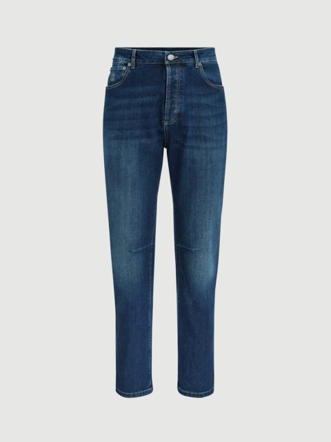 Brunello Cucinelli Comfort cotton denim leisure fit five-pocket trousers