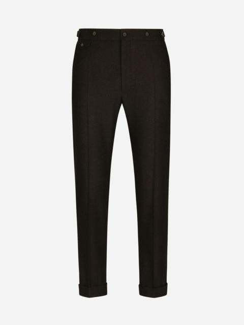 Stretch wool pants with Re-Edition label