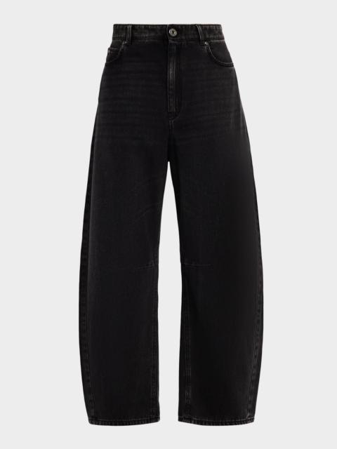 WEEKEND Max Mara Douglas Cropped Cotton Denim Barrel Jeans