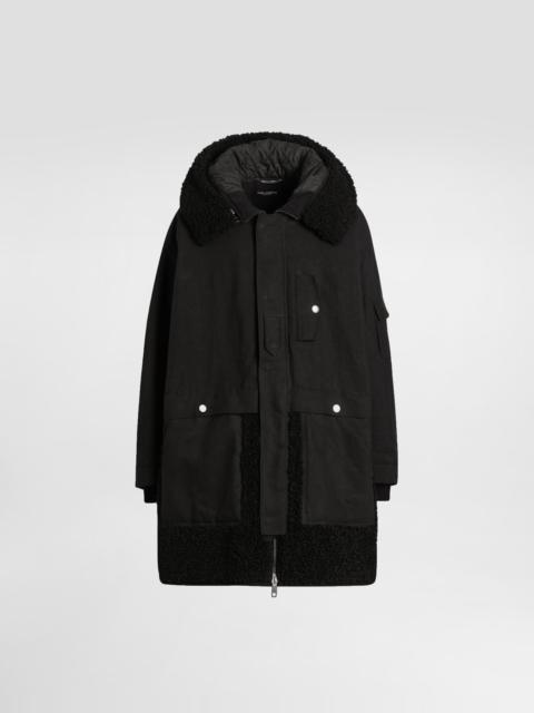 Dolce & Gabbana Waxed long down jacket
