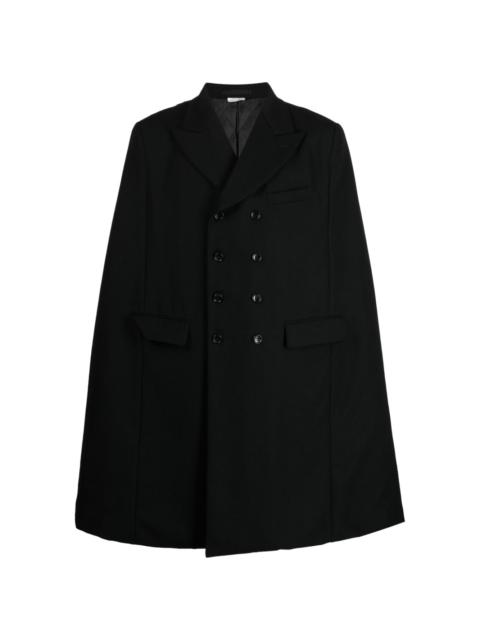 peak-lapels double-breasted coat