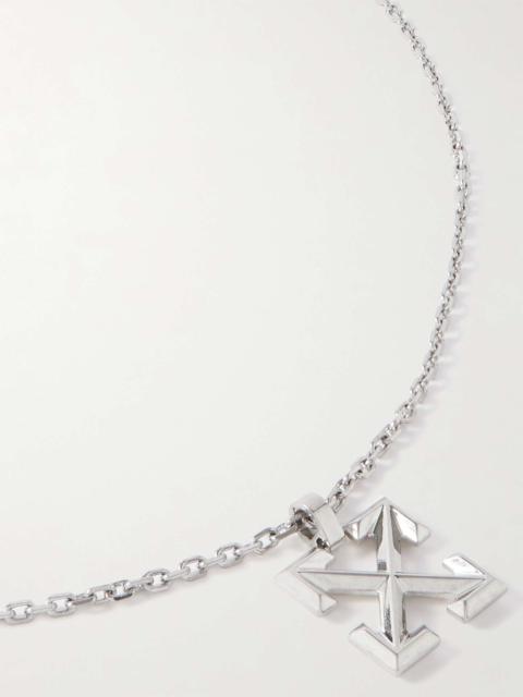 Off-White Arrow Silver-Tone Chain Necklace