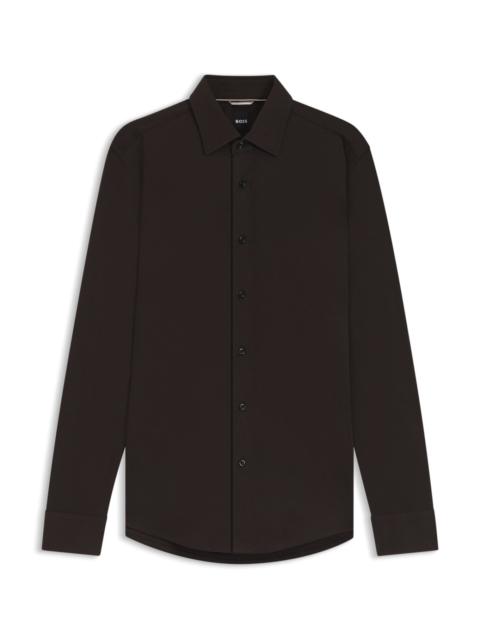 BOSS SLIM-FIT SHIRT IN MERCERISED COTTON