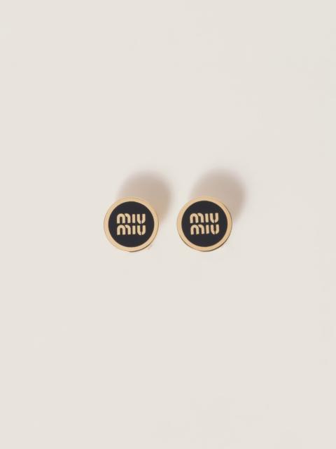 Miu Miu Enameled metal earrings