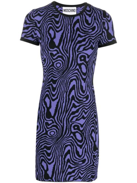 Moschino swirl-pattern knitted minidress