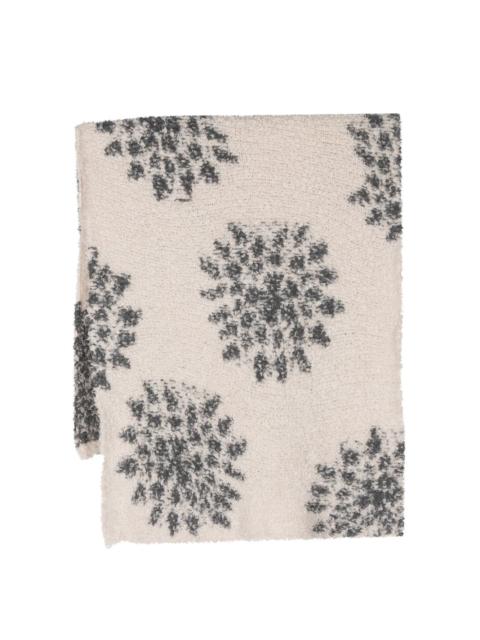 Brunello Cucinelli floral-knit scarf
