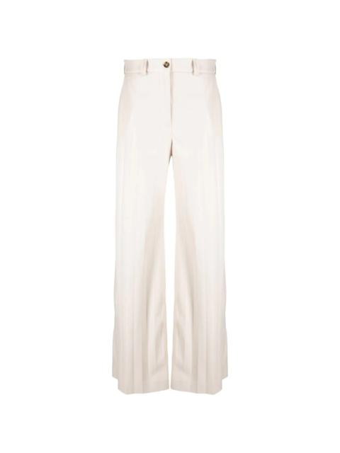 high-waisted wide-leg trousers