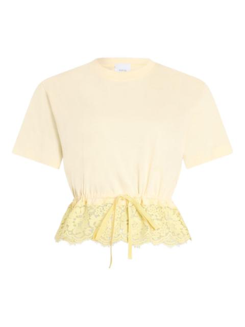 PATOU lace-hem T-shirt