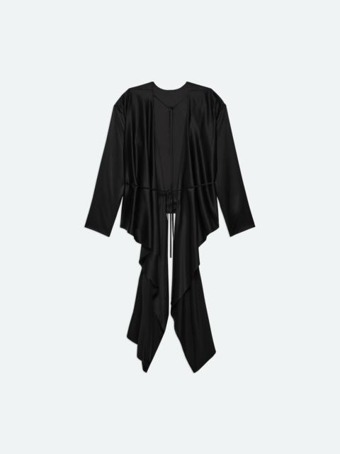 Helmut Lang LONG-SLEEVE DRAPED SCARF TOP