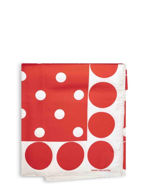 Dries Van Noten Polka dot-print silk square scarf