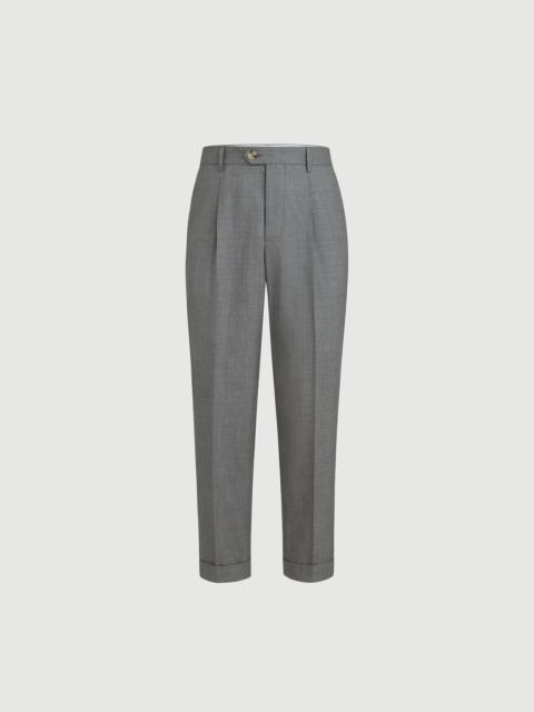 Brunello Cucinelli Virgin wool fresco trousers with pleat