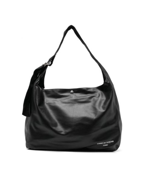 large faux-leather shoulder bag