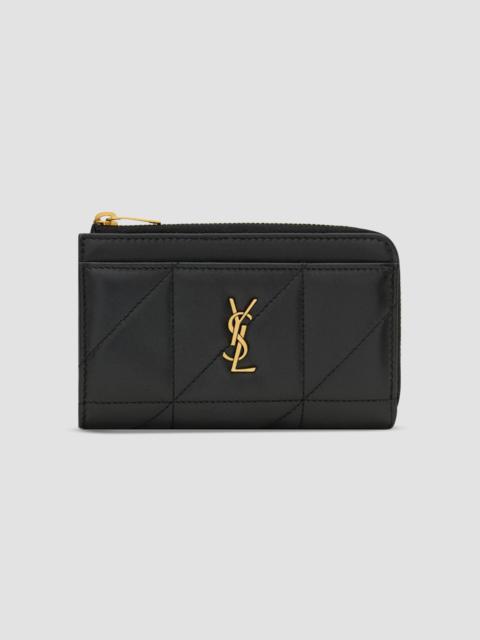 SAINT LAURENT Women's Jamie Zip Card Case - Black