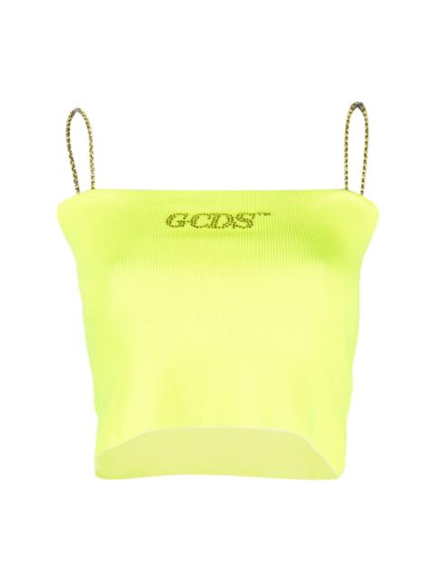 GCDS crystal-embellished logo tank top