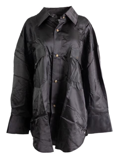 VAQUERA patchwork pocketed shirt