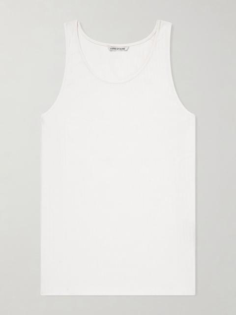 A KIND OF GUISE Tomaso Ribbed Stretch-Cotton Jersey Tank Top Off-white