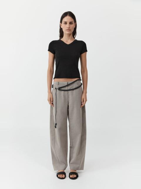 ST. AGNI Organic Cotton V Neck Tee - Jet Black