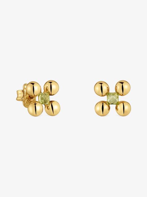 TOUS Short Earrings with 18K gold vermeil and peridot Sugar Party