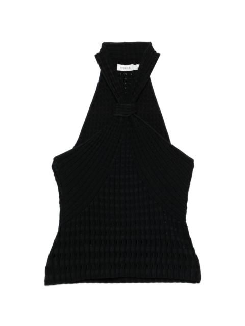 SIMKHAI halterneck textured top