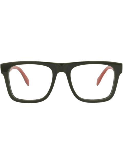 Alexander McQueen Alexander McQueen Square-Frame Acetate Optical Frames Green Green Transparent (AM0357O-30012339-003)