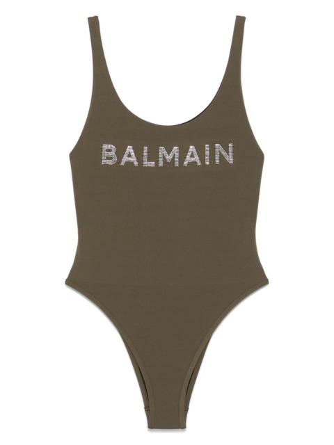 Balmain logo-appliqué swimsuit