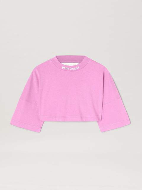 Palm Angels Classic Logo Over Cropped T-shirt