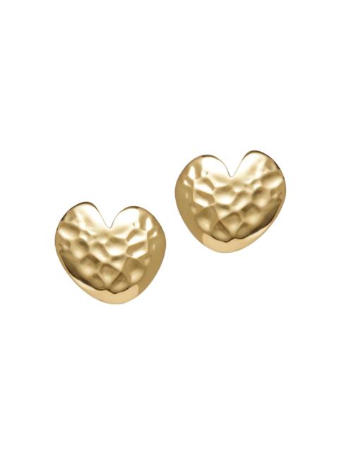 LELE SADOUGHI Women's Hammered Heart 14K-Gold-Plated Stud Earrings - Gold