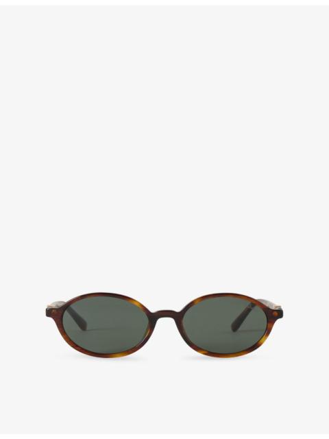 Mulberry Jennie Oval-Frame Bio-Acetate Sunglasses