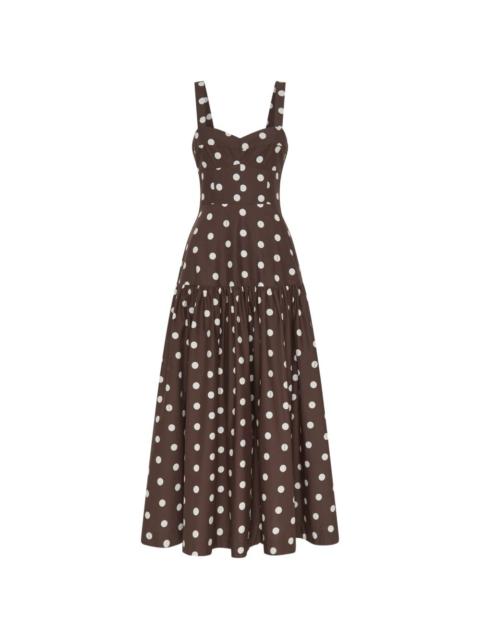 NICHOLAS Valeria polka dot midi dress