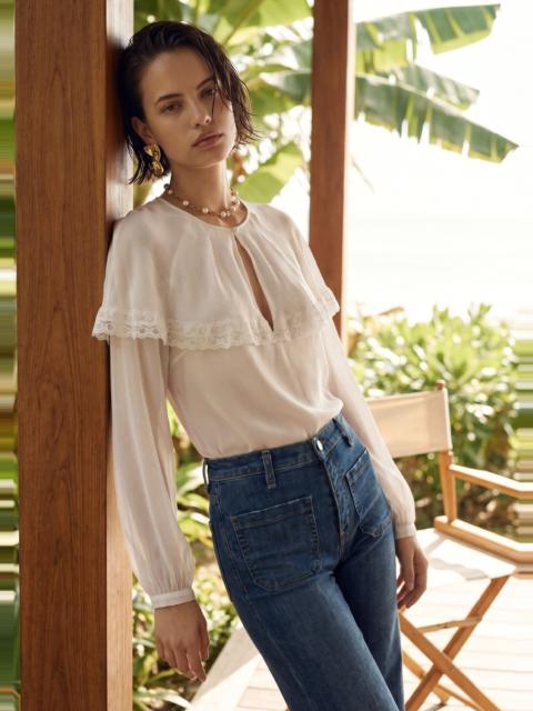 CAMI NYC MARILA CHIFFON BLOUSE WHITE