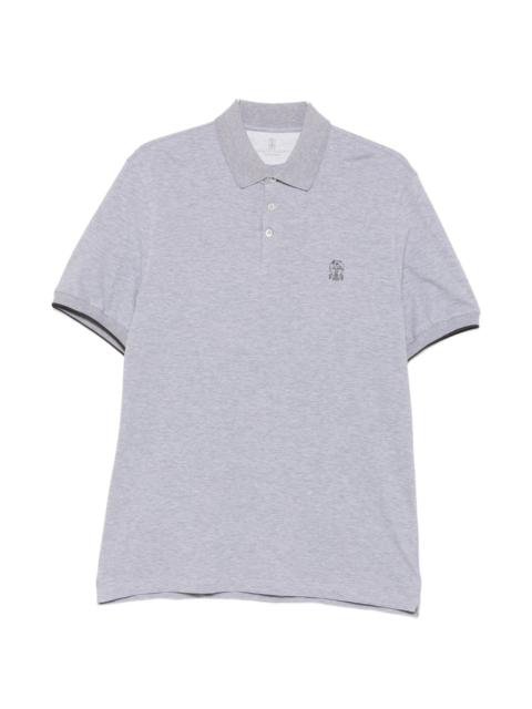 Brunello Cucinelli Brunello Cucinelli Logo-embroidered Piqué Polo Shirt