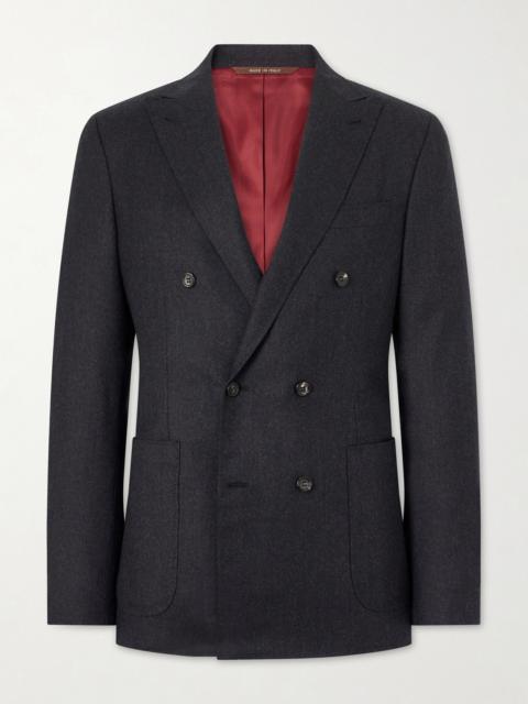 Canali Kei Double-Breasted Wool Blazer