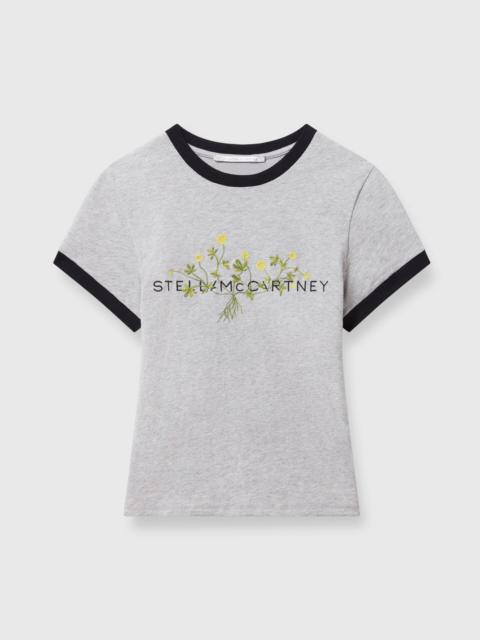 Stella McCartney Logo Floral Embroidered T-Shirt