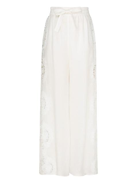 Zimmermann HALLIDAY LACE FLOWER PANT