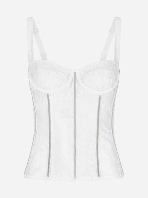Dolce & Gabbana Lace lingerie bustier with straps