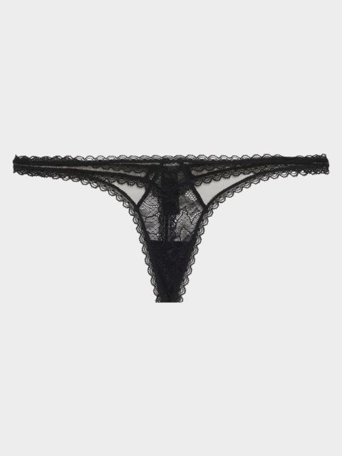 KIKI DE MONTPARNASSE Dahlia Scalloped Lace Thong
