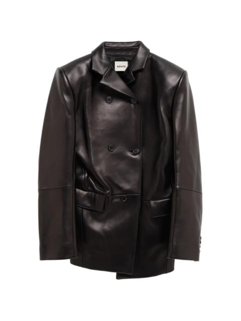 KHAITE Khaite Double-breasted Leather Blazer