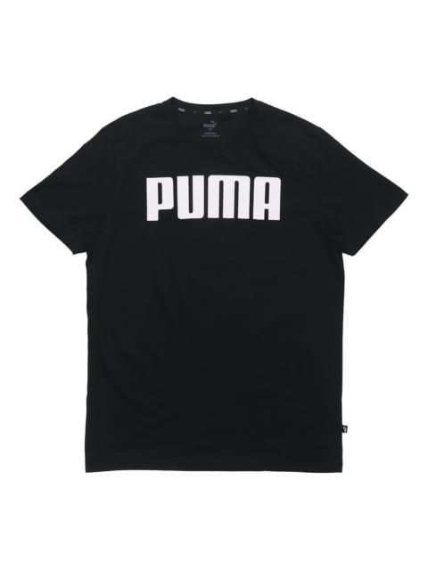 PUMA PUMA Alphabet Logo Printing Round Neck Short Sleeve Black 855151-01