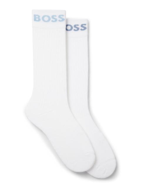 BOSS TWO-PACK OF QUARTER-LENGTH SOCKS IN STRETCH FABRIC