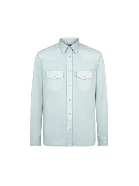 TOM FORD PEACH TWILL WESTERN SHIRT