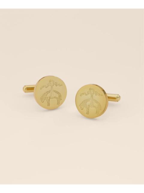 Brooks Brothers Gold-Plated Sterling Silver Golden-Fleece Cufflinks