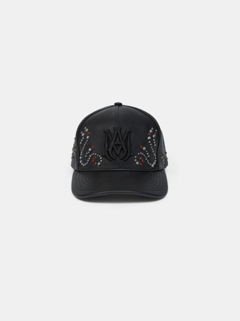 AMIRI MA STUD LEATHER HAT