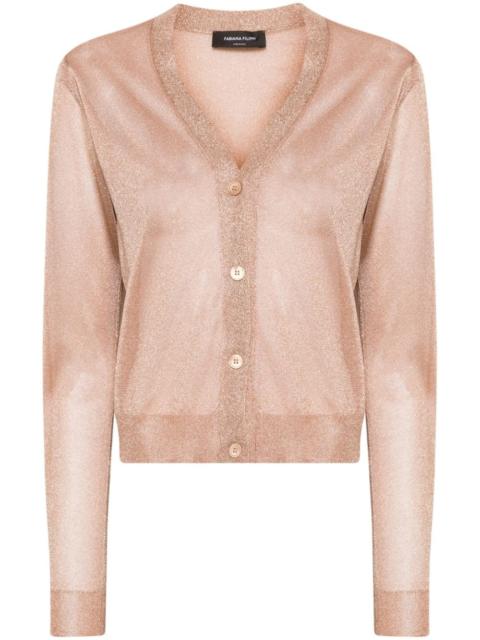 FABIANA FILIPPI metallic-threading semi-sheer cardigan