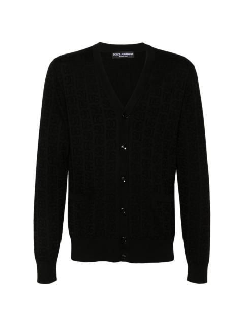 monogram-jacquard cardigan